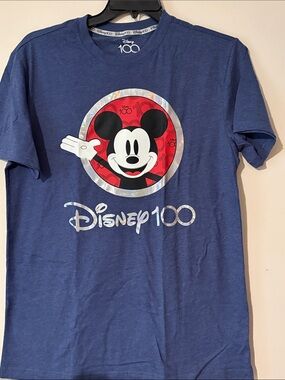 Disney 100th Anniversary Mickey Mouse Adult Medium 2-Sided T-Shirt unisex NWOT